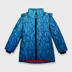 Куртка зимняя для девочки Волновой паттерн, цвет: 3D-красный