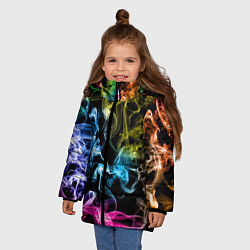 Куртка зимняя для девочки Эйфория в дыму, цвет: 3D-черный — фото 2