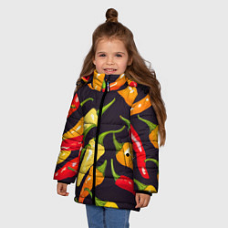 Куртка зимняя для девочки Много перчиков, цвет: 3D-светло-серый — фото 2