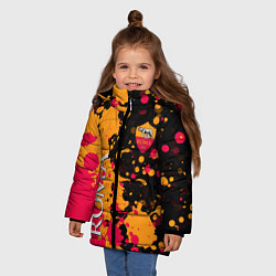Куртка зимняя для девочки Roma Краска, цвет: 3D-светло-серый — фото 2
