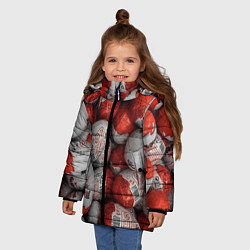 Куртка зимняя для девочки Фон из киндер сюрприз, цвет: 3D-светло-серый — фото 2