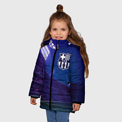 Куртка зимняя для девочки Barcelona ночное поле, цвет: 3D-черный — фото 2