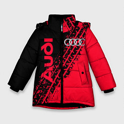 Куртка зимняя для девочки Audi, цвет: 3D-черный