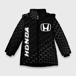 Зимняя куртка для девочки Honda карбоновый фон