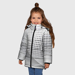 Куртка зимняя для девочки Стальной градиент, цвет: 3D-черный — фото 2