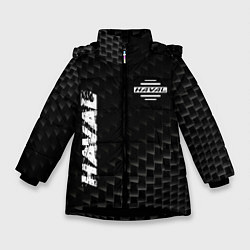 Куртка зимняя для девочки Haval карбоновый фон, цвет: 3D-черный