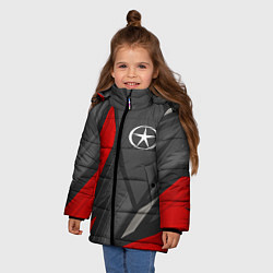 Куртка зимняя для девочки JAC sports racing, цвет: 3D-черный — фото 2