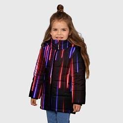Куртка зимняя для девочки Метеоритный дождь, цвет: 3D-красный — фото 2