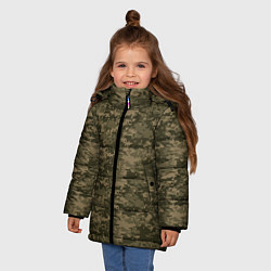 Куртка зимняя для девочки Камуфляж AOR-1 мелкий, цвет: 3D-светло-серый — фото 2