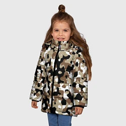 Куртка зимняя для девочки Камуфляж Open Terrain, цвет: 3D-светло-серый — фото 2
