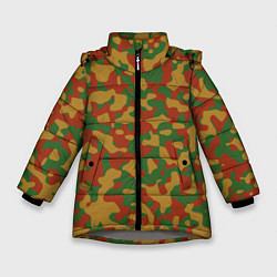Куртка зимняя для девочки Камуфляж WW2 German, цвет: 3D-светло-серый