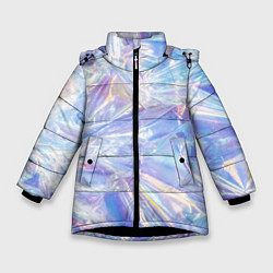 Куртка зимняя для девочки Текстура из 90-х, цвет: 3D-черный