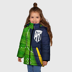 Куртка зимняя для девочки Atletico Madrid football field, цвет: 3D-черный — фото 2
