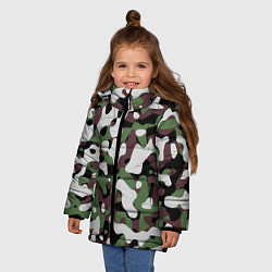 Куртка зимняя для девочки Камуфляж Jieitai, цвет: 3D-светло-серый — фото 2