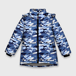Куртка зимняя для девочки Камуфляж Navi Camo, цвет: 3D-светло-серый