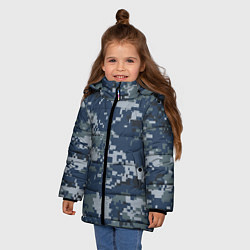 Куртка зимняя для девочки Камуфляж Росгвардия цифра, цвет: 3D-черный — фото 2