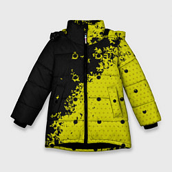 Куртка зимняя для девочки Black & Yellow, цвет: 3D-черный