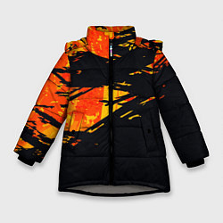 Зимняя куртка для девочки Orange and black