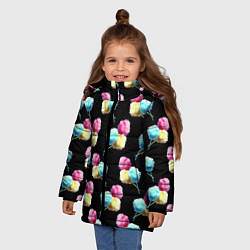 Куртка зимняя для девочки Сладкая вата, цвет: 3D-черный — фото 2