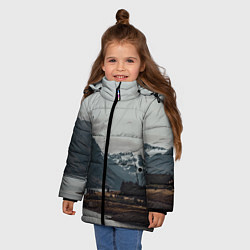 Куртка зимняя для девочки Островoк на озере, цвет: 3D-светло-серый — фото 2