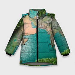 Зимняя куртка для девочки Карта Земли
