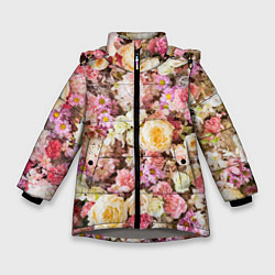 Зимняя куртка для девочки Море из цветов