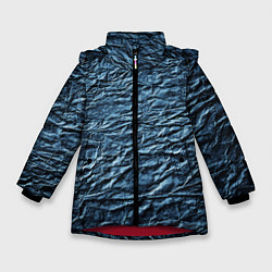 Куртка зимняя для девочки Текстура мятой цветной бумаги, цвет: 3D-красный