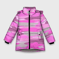 Зимняя куртка для девочки Милитари детский девчачий розовый