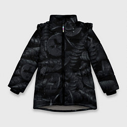 Куртка зимняя для девочки Саморезы, цвет: 3D-светло-серый