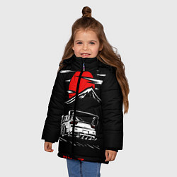 Куртка зимняя для девочки Мазда RX - 7 JDM Style, цвет: 3D-красный — фото 2