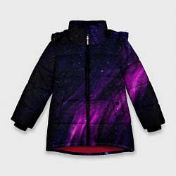 Зимняя куртка для девочки Абстрактные блёстки и звёзды