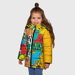 Куртка зимняя для девочки Дом с приведениями, цвет: 3D-красный — фото 2