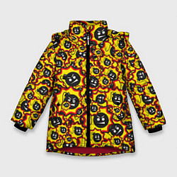 Зимняя куртка для девочки Serious Sam logo pattern