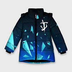 Куртка зимняя для девочки Doom взрыв частиц, цвет: 3D-черный