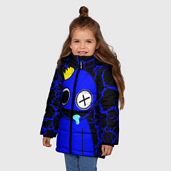 Куртка зимняя для девочки Радужные друзья - персонаж Синий, цвет: 3D-черный — фото 2