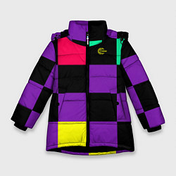 Куртка зимняя для девочки FIRM прямо из 80х, цвет: 3D-черный