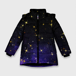 Зимняя куртка для девочки Сияющие звёзды вселенной
