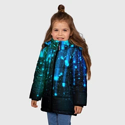 Куртка зимняя для девочки Space - starfall, цвет: 3D-черный — фото 2
