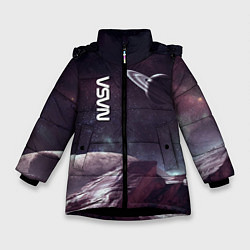 Зимняя куртка для девочки Космический пейзаж - Saturn - Nasa