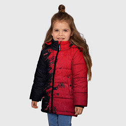 Куртка зимняя для девочки Черное и красное, цвет: 3D-черный — фото 2