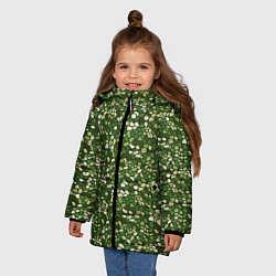 Куртка зимняя для девочки Милитари камни, цвет: 3D-светло-серый — фото 2