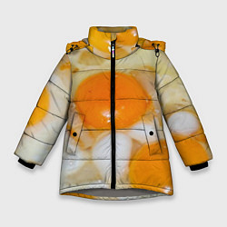 Куртка зимняя для девочки Яичница с салом, цвет: 3D-светло-серый