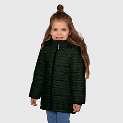 Куртка зимняя для девочки Однотонный двоичный код, цвет: 3D-красный — фото 2