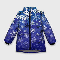 Куртка зимняя для девочки Сказочный снегопад, цвет: 3D-светло-серый