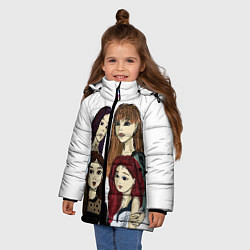 Куртка зимняя для девочки Герлзбенд блэкпинк, цвет: 3D-черный — фото 2