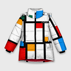 Куртка зимняя для девочки Как свитер из 80х FIRM, цвет: 3D-красный