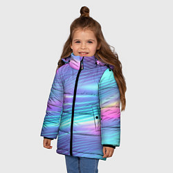 Куртка зимняя для девочки Голубое сияние, цвет: 3D-светло-серый — фото 2