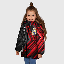 Куртка зимняя для девочки Real Madrid art, цвет: 3D-черный — фото 2