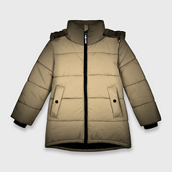 Куртка зимняя для девочки Бежевый градиент, цвет: 3D-черный