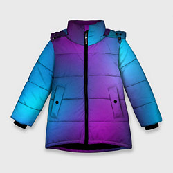 Куртка зимняя для девочки НЕОНОВЫЙ ГРАДИЕНТ, цвет: 3D-черный
